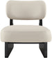 Vetra - Vegan Leather Upholstered Accent Chair - Taupe / Painted Black