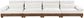 Turin - Chenille Fabric Upholstered Modular Sectional - Cream