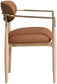 Riccio - Dining Arm Chair (Set of 2) - Natural And Gold Frame