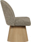 Marlowe - Linen Textured Fabric Upholstered Swivel Dining Side Chair - Stained Natural