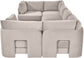 Hammond - Velvet Performance Fabric Upholstered 6 Piece U-Shaped Sectional