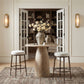 Ferro - Performance Fabric Upholstered Backless Bar Stool - Antique Bronze