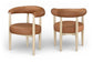 Sable - Vegan Leather Upholstered Dining Chair (Set of 2) - Painted Natural Base