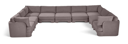 Hammond - Velvet Performance Fabric Upholstered 9 Piece Sectional
