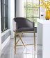 Xavier - Counter Stool with Gold Legs