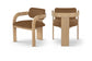 Cedra - Velvet Performance Fabric Upholstered Dining Chair (Set of 2) - Natural Frame
