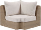 Seacrest - Olefin Water Resistant Fabric And Wicker Outdoor Patio Corner Chair