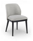Valeo - Linen Textured Fabric Upholstered Dining Chair (Set of 2) - Painted Black Base