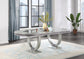 D107 - Velvet Arm Chair (Set of 2) - Shimmer Silver