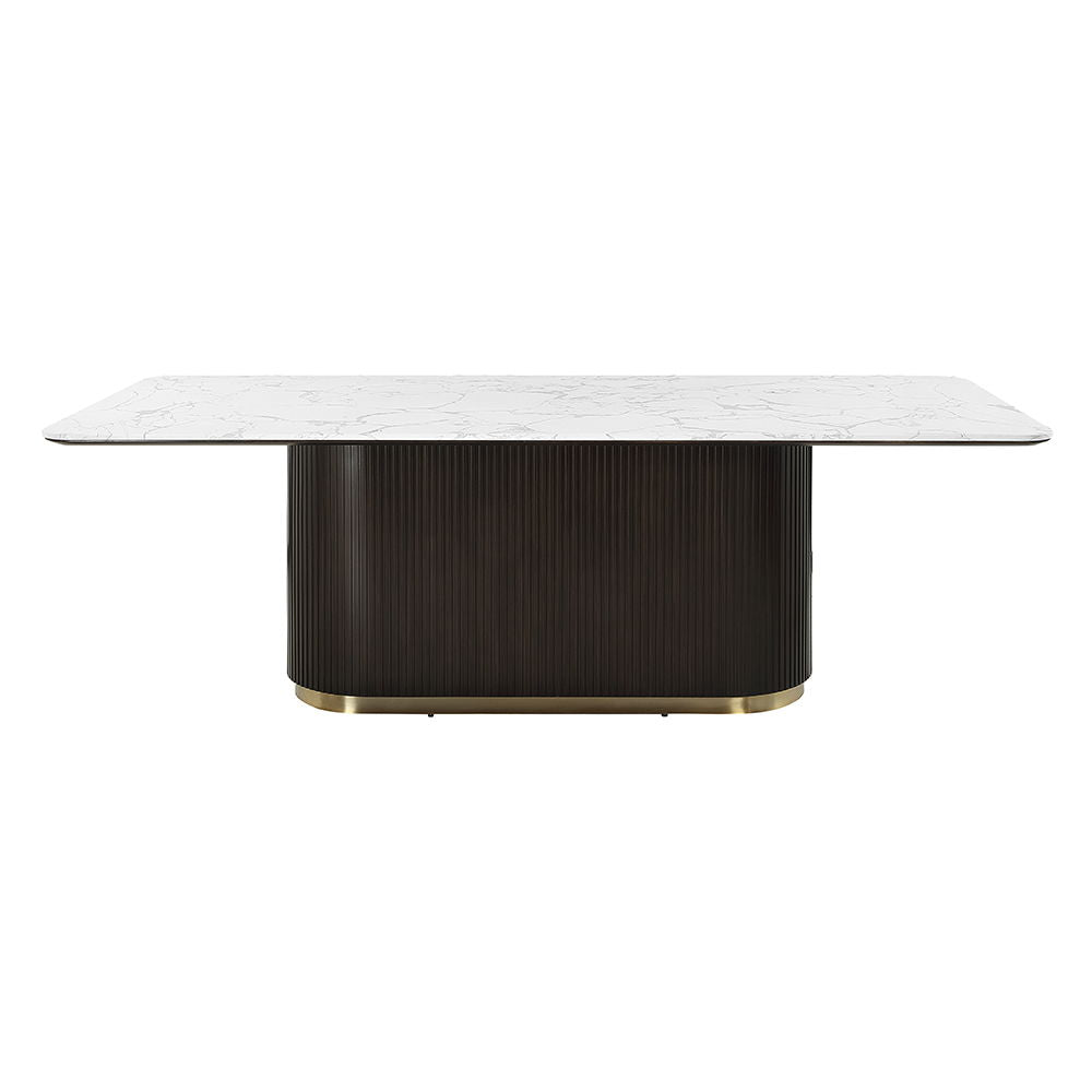 Clayten - Dining Table With Natural Marble Top