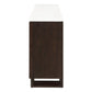 Edwyn - Server With Fireplace - Natural Marble Top & Espresso