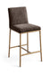 Reeves - Chenille Fabric Upholstered Counter Stool (Set of 2) - Gold Base