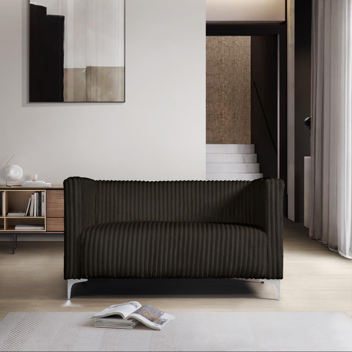 2-Pc Velvet Sofa & Loveseat