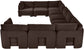 Hammond - Velvet Performance Fabric Upholstered 9 Piece Sectional