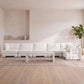 Hammond - Velvet Performance Fabric Upholstered 6 Piece L-Shaped Sectional