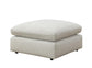 U246 - Linen Oversize Ottoman - White