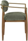 Riccio - Fabric Dining Arm Chair (Set of 2) - Walnut Frame