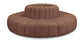 Arc - Faux Leather 8 Piece Round Modular Sofa