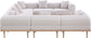Laguna - 8 Piece Resilient Water Resistant Fabric 142" Upholstered Outdoor Patio Modular Sectional