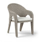 Seacrest - Olefin Water Resistant Fabric And Wicker Outdoor Patio Dining Chair