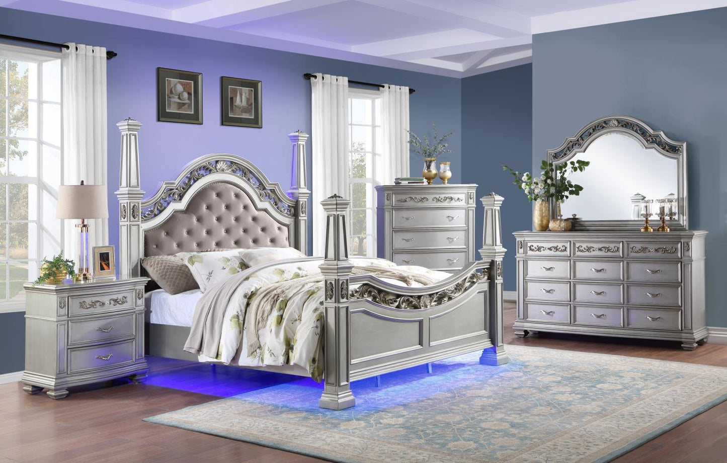 B062 - Dresser - Metallic Shimmer Silver
