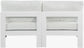 Nizuc - Outdoor Patio 2 Seat Armless Modular Sofa With White Frame