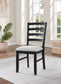 D198 - 6 Piece Dining Room Set (Dining Table, 4 Chairs, Bench) - Black / Dark Brown
