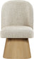 Marlowe - Linen Textured Fabric Upholstered Swivel Dining Side Chair - Stained Natural