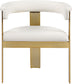 Romeo - Faux Leather Dining Chair With Gold Base (Set of 2)