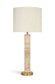 Opaline - Linen Textured Fabric And Brass Table Lamp