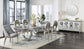 D107 - Oval Dining Table - Shimmer Silver