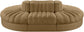 Rummi - Oval Velvet Performance Fabric Upholstered 6 Piece Modular Sectional