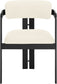 Aurum - Vegan Leather Upholstered Dining Chair With Graphite Black Base (Set of 2)