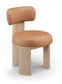 Atelier - Vegan Leather Upholstered Dining Chair (Set of 2) - Painted Natural Frame