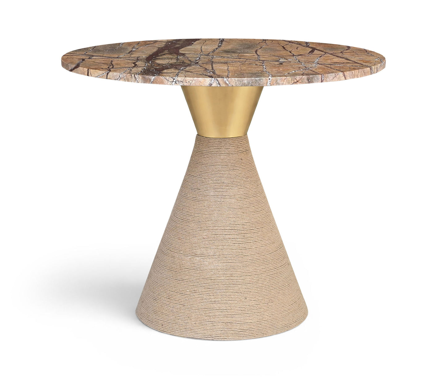 Baleen - Genuine Marble And Jute Dining Table