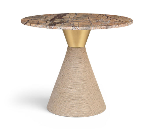Baleen - Genuine Marble And Jute Dining Table