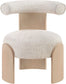 Calder - Linen Textured Fabric Upholstered Accent Chair - Painted Natural Base
