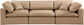 Comfy - Faux Leather Modular Sofa 3 Pieces - Tan