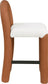 Amari - Vegan Leather and Boucle Fabric Stool
