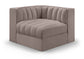 Rummi - Velvet Performance Fabric Upholstered Modular Corner Chair