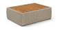 Seacrest - Teak Wood And Wicker Outdoor Patio Coffee Table