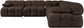 Orin - Velvet Fabric 5 Piece Modular Sectional