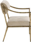 Bastille - Upholstered Dining Arm Chair (Set of 2) - Brass Frame