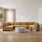 Hammond - Velvet Performance Fabric Upholstered 6 Piece U-Shaped Armless Sectional