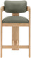 Sacha - Vegan Leather Upholstered Counter Stool With Natural Base