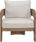 Sandbay - Olefin Water Resistant Fabric And Wicker Outdoor Patio Accent Chair