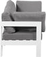 Nizuc - Outdoor Patio 2 Seat Modular Sofa With White Frame