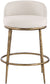 Ferro - Upholstered Counter Stool With Brushed Gold Base