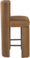 Zuno - Velvet Performance Fabric Upholstered Counter Stool (Set of 2) - Saddle