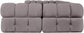 Orin - U-Shaped Velvet 6 Piece Modular Sectional